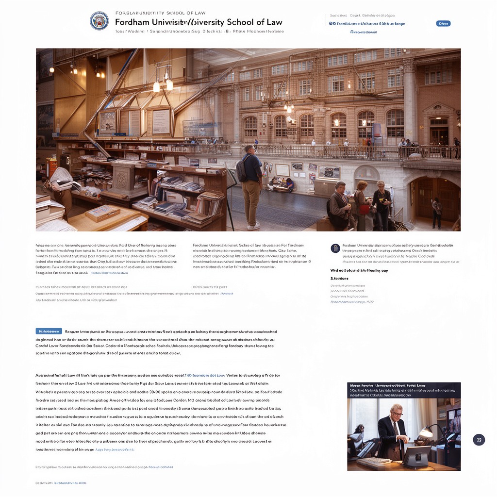 AI-generated illustration of Fordham University School of Law