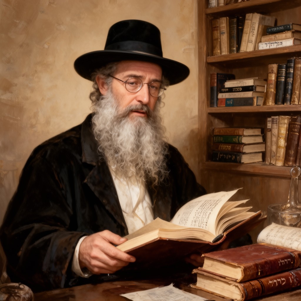 AI-generated illustration of Rabbi Shlomo Yitzchaki