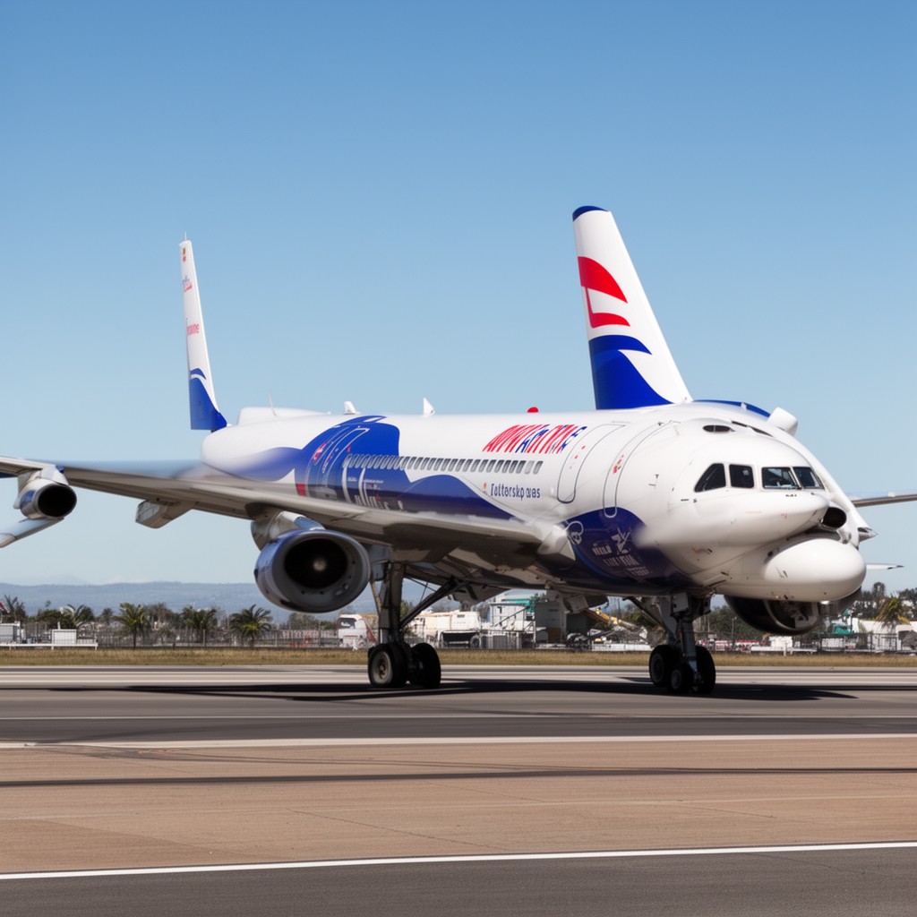 AI-generated illustration of Sky Airline