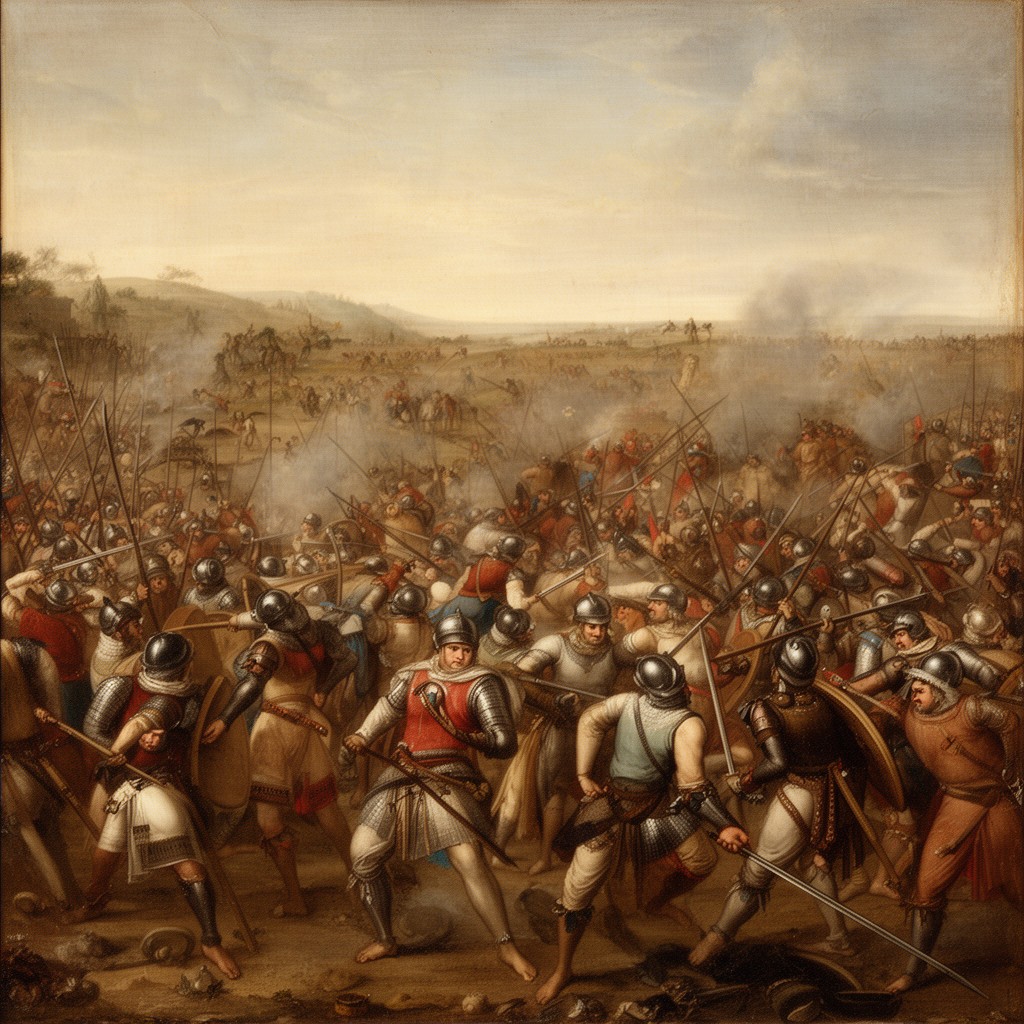 AI-generated illustration of Battle of Fornovo