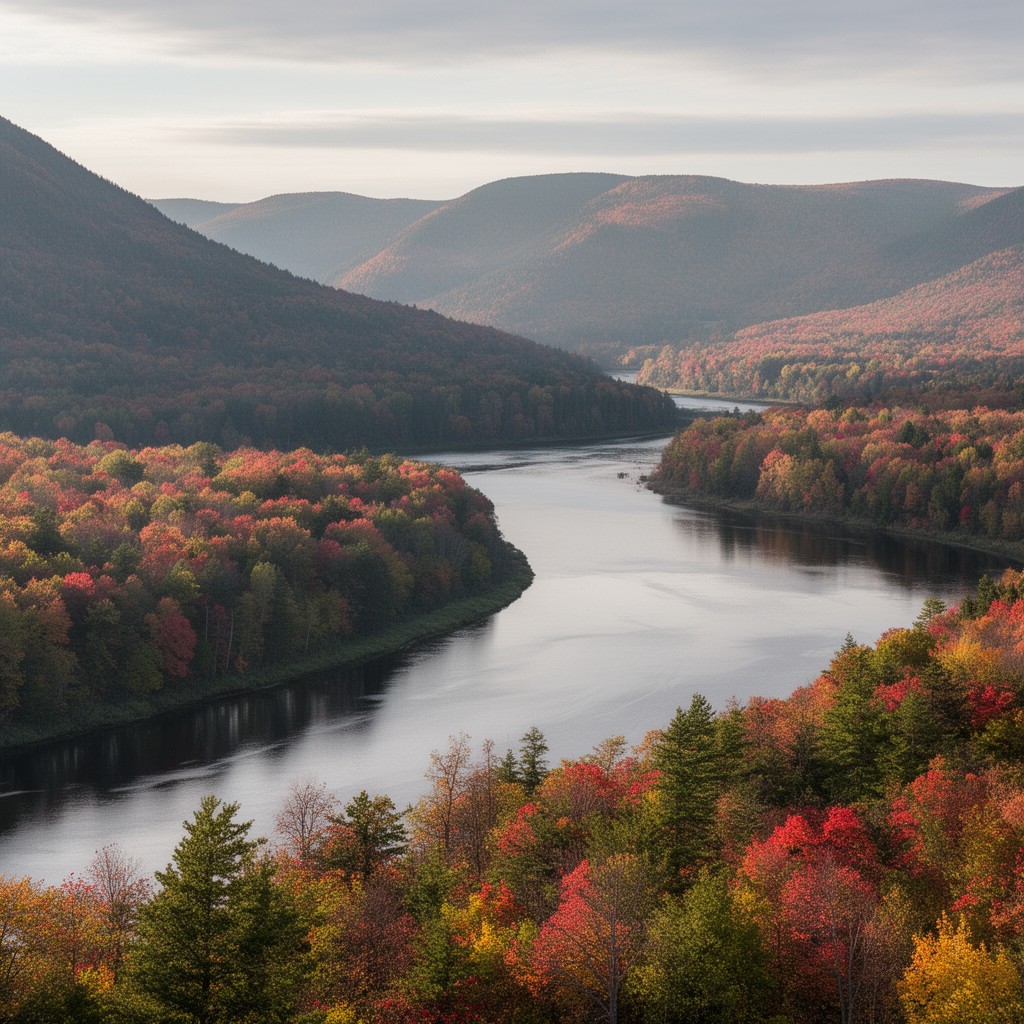 AI-generated illustration of Penobscot County, Maine