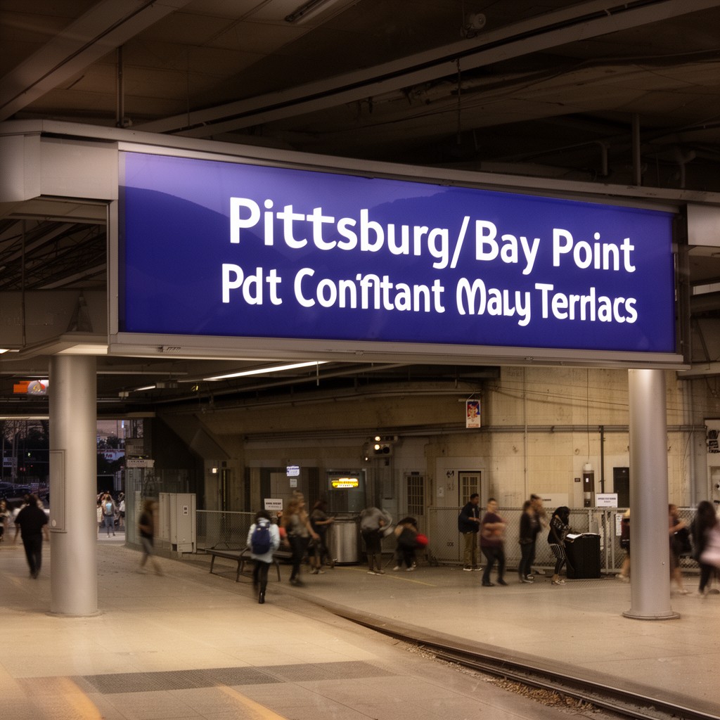 AI-generated illustration of Pittsburg/Bay Point station