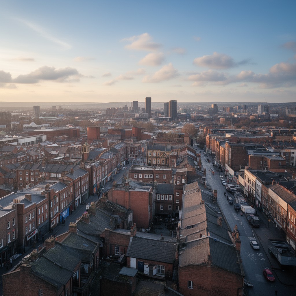 AI-generated illustration of North Manchester