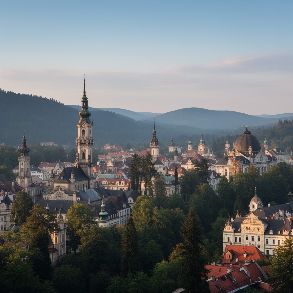 AI-generated illustration of Karlovy Vary Region