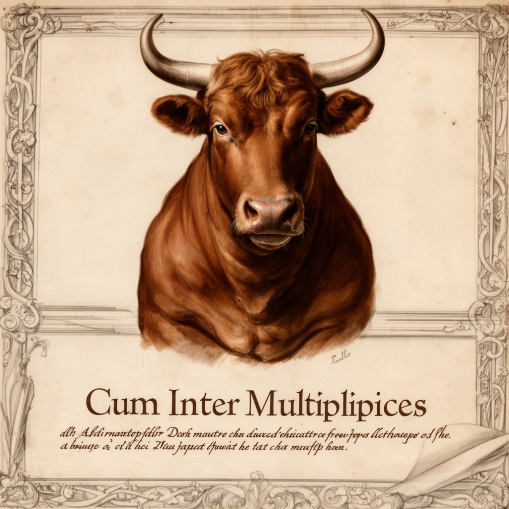 AI-generated illustration of bull "Cum inter multiplices"