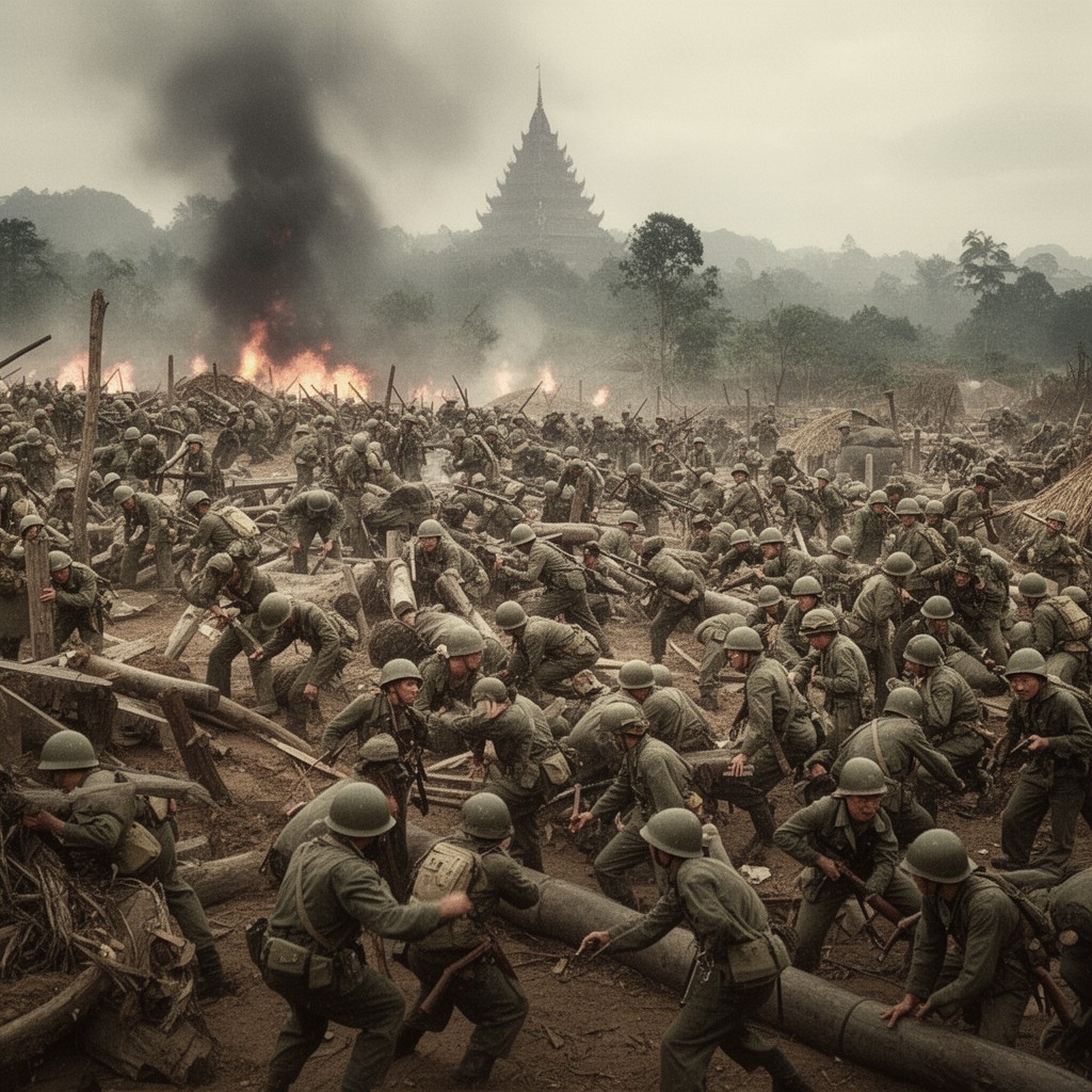AI-generated illustration of Battle of Toungoo