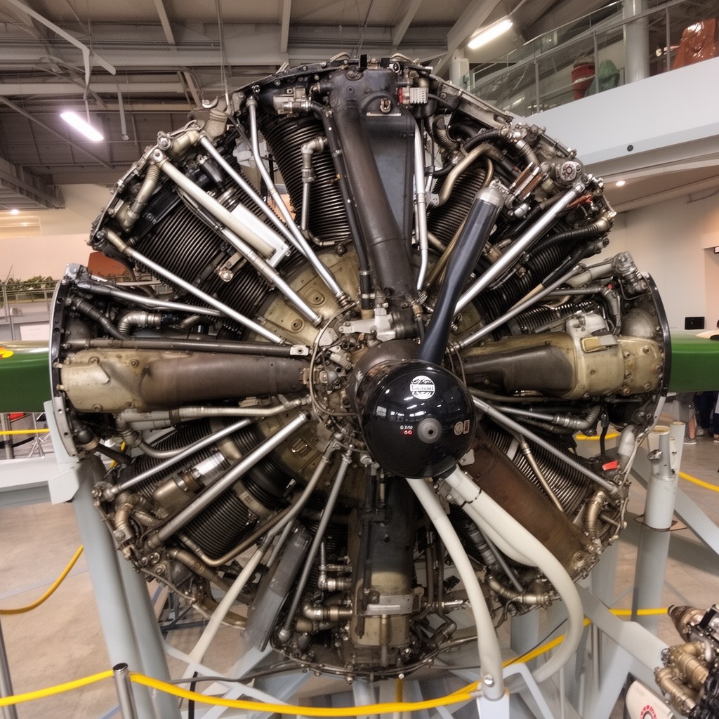 AI-generated illustration of Nakajima Sakae radial engine
