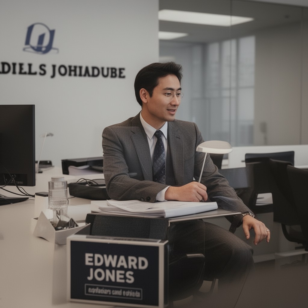 AI-generated illustration of Edward Jones