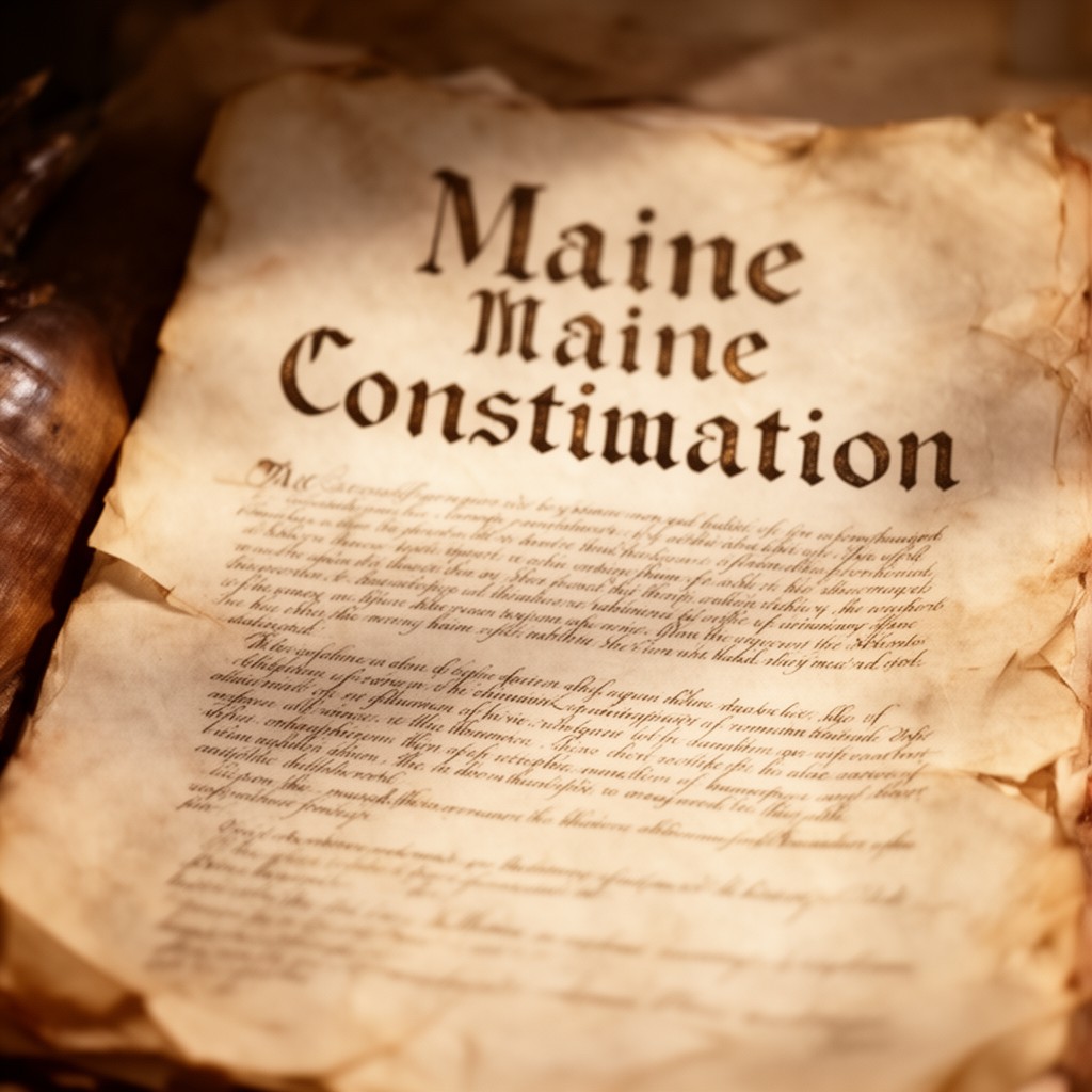 AI-generated illustration of Maine Constitution