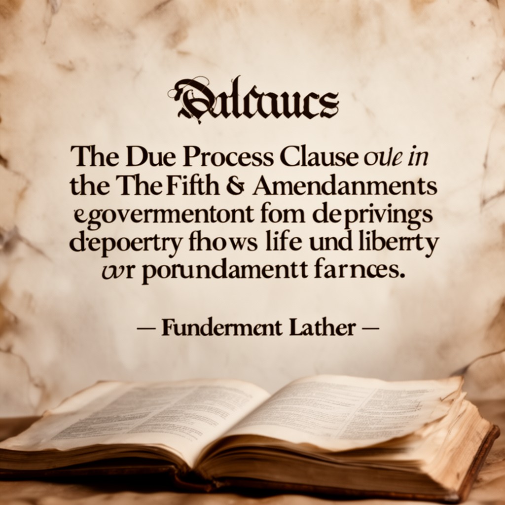 AI-generated illustration of Due Process Clause