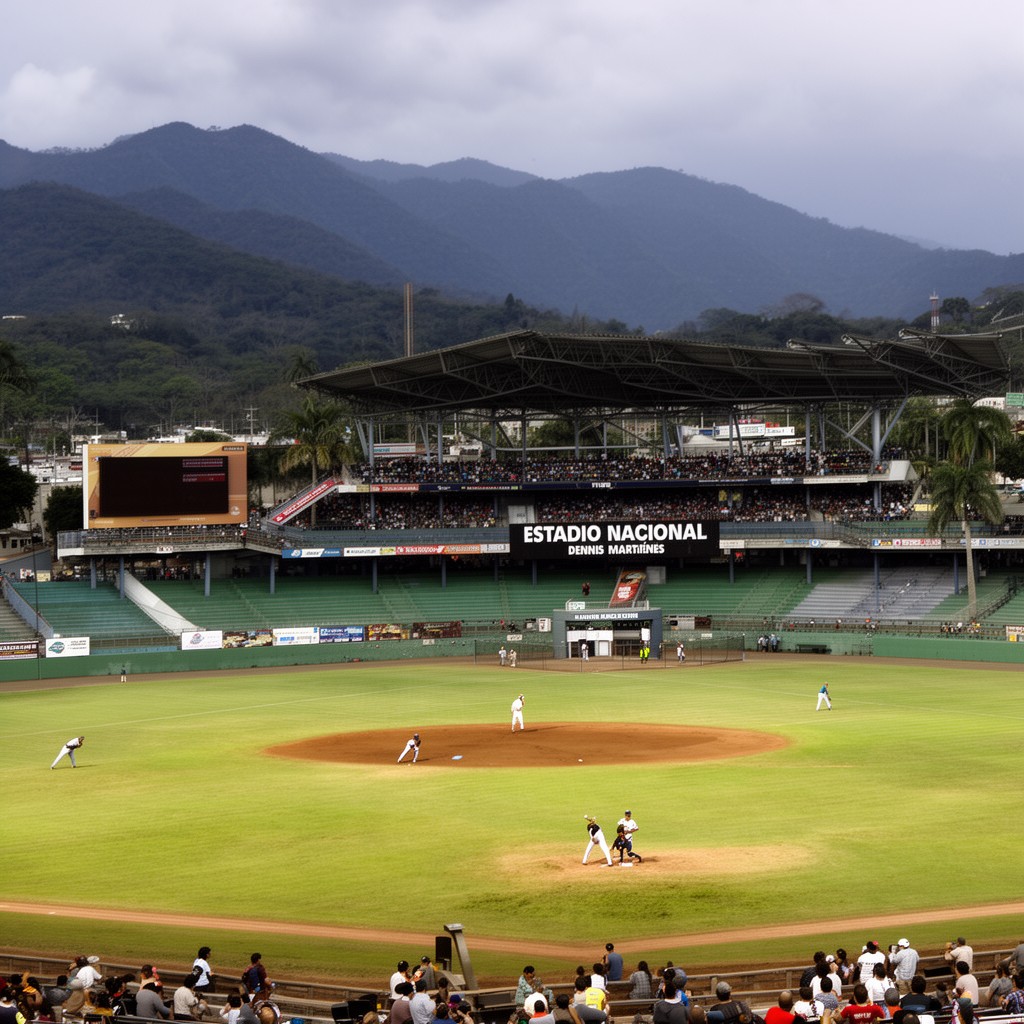 AI-generated illustration of Estadio Nacional Dennis Martínez