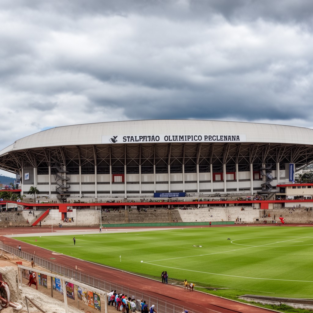 AI-generated illustration of Estadio Olímpico del IND