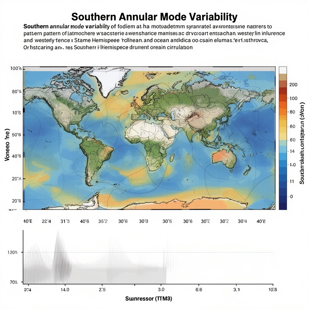 AI-generated illustration of Southern Annular Mode variability