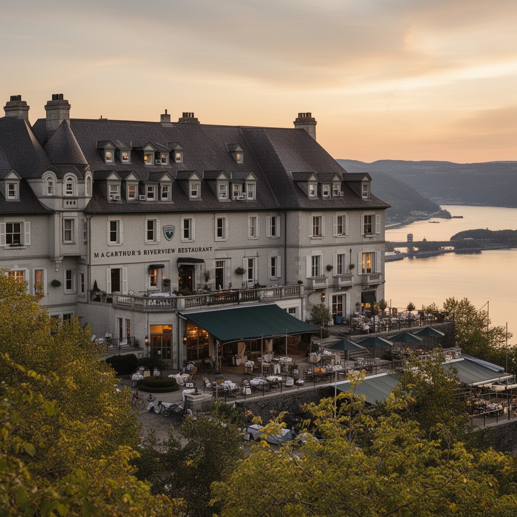 AI-generated illustration of MacArthur’s Riverview Restaurant