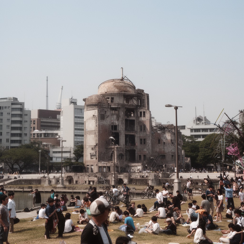 AI-generated illustration of Hiroshima Peace Memorial Day