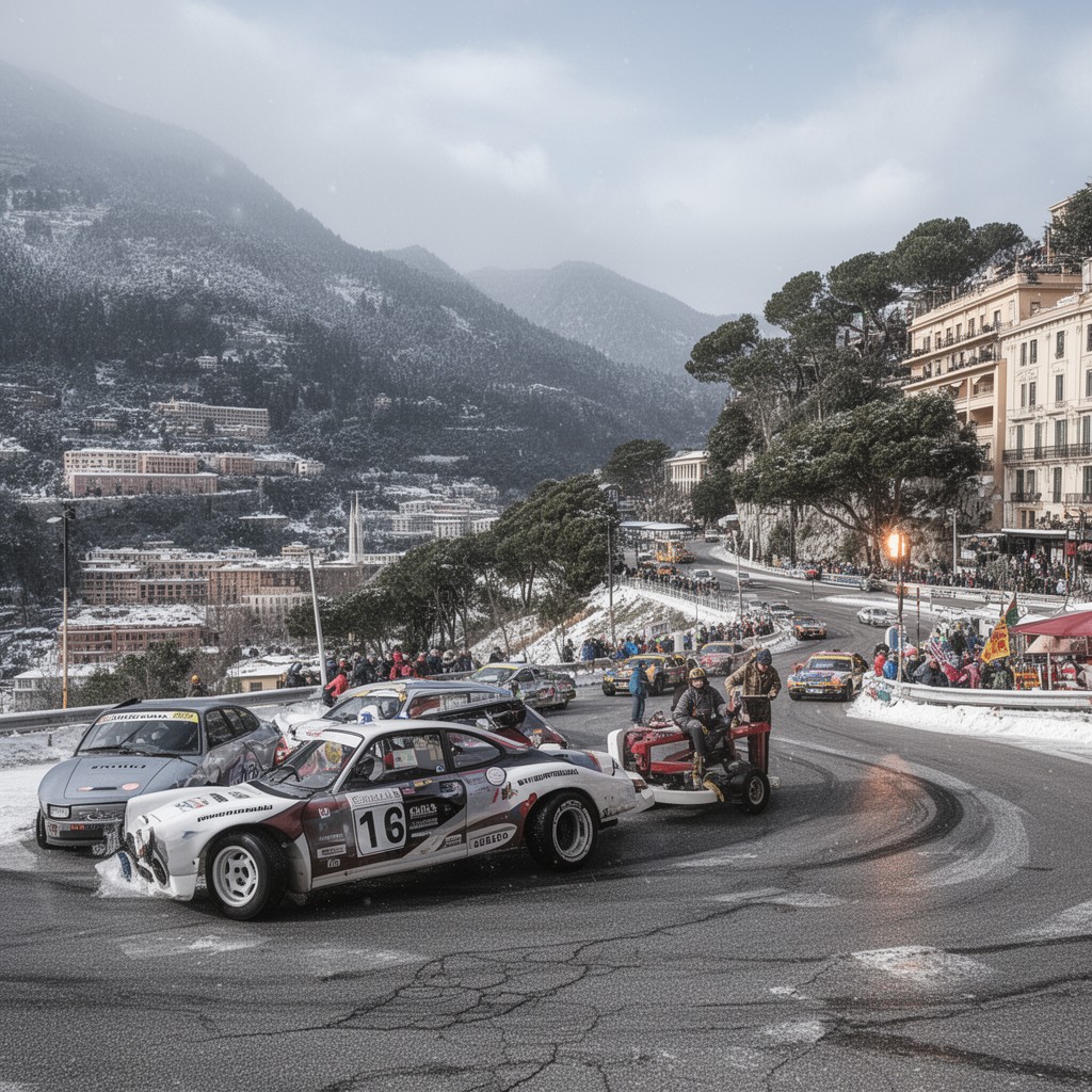 AI-generated illustration of Monte Carlo Rally