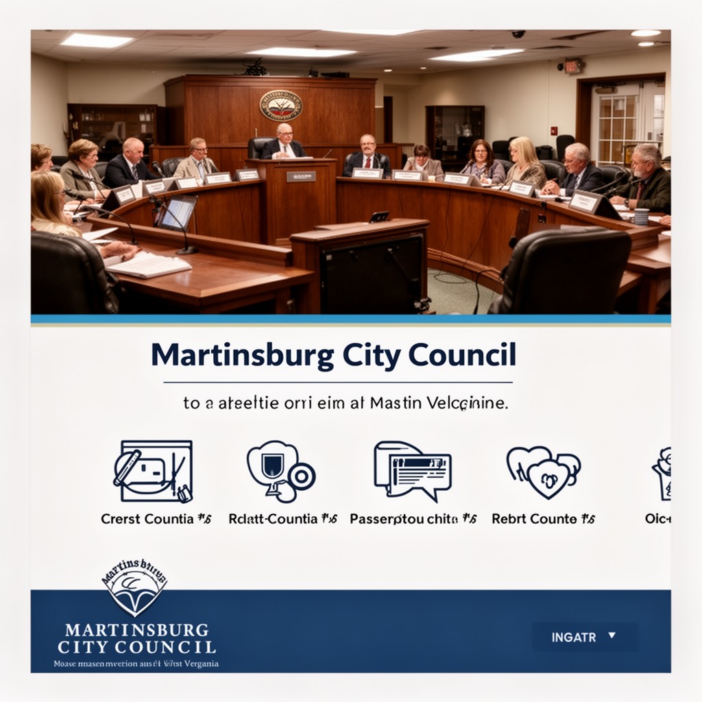 AI-generated illustration of Martinsburg City Council