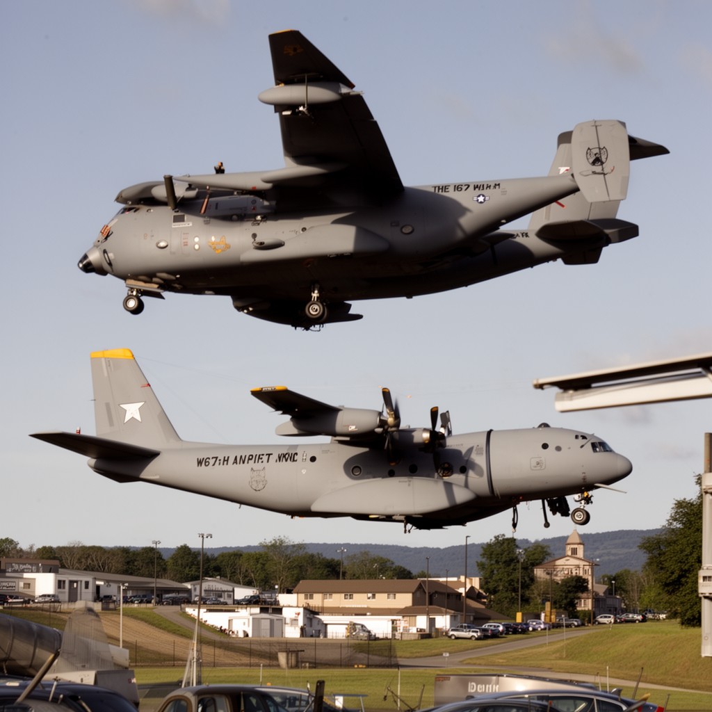 AI-generated illustration of 167th Airlift Wing of the West Virginia Air National Guard