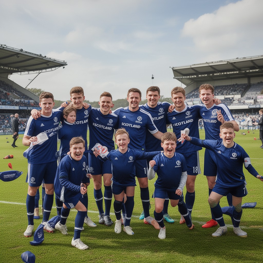 AI-generated illustration of Scotland national under-21 football team