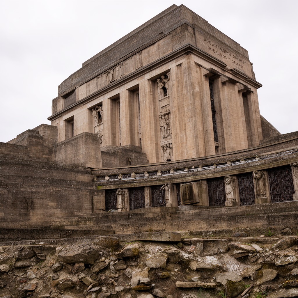 AI-generated illustration of Douaumont Ossuary