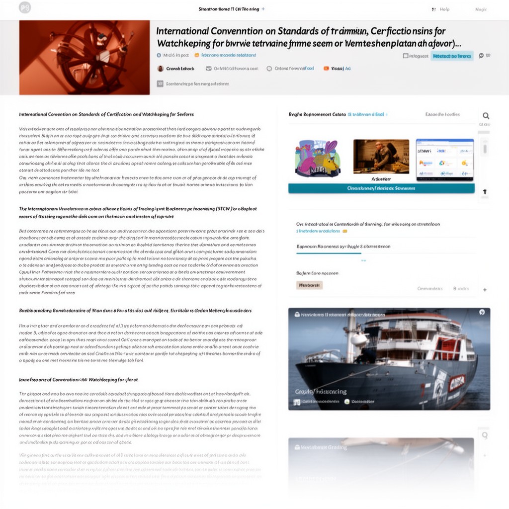 AI-generated illustration of International Convention on Standards of Training, Certification and Watchkeeping for Seafarers