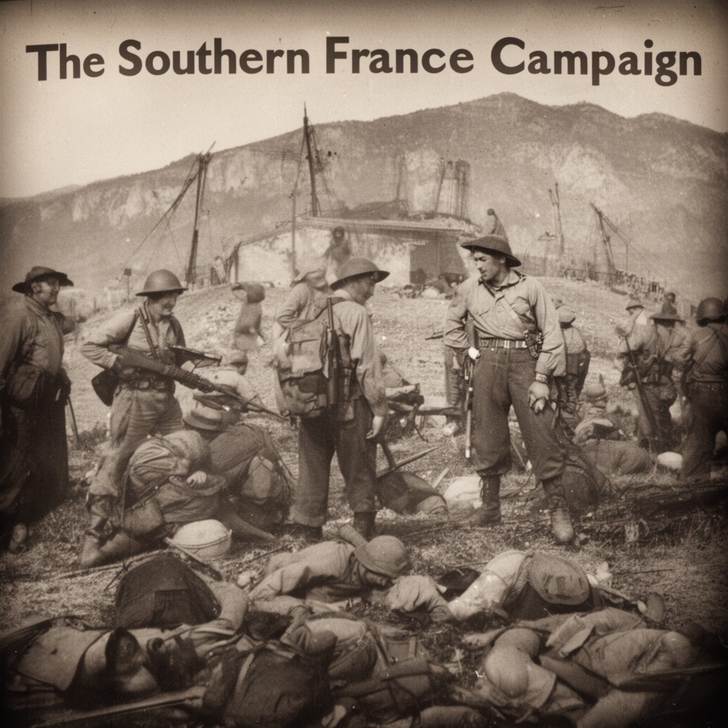 AI-generated illustration of Southern France campaign
