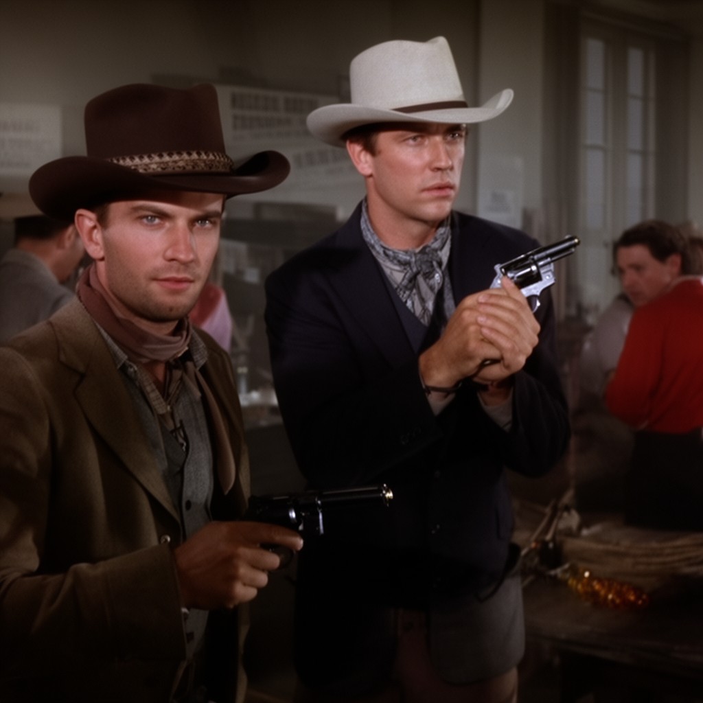 AI-generated illustration of No Name on the Bullet (1959 film)