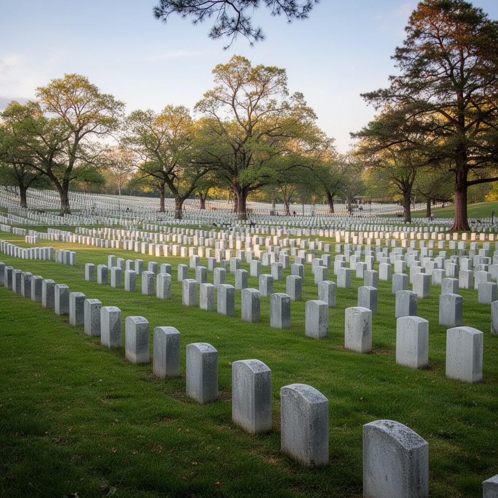 AI-generated illustration of Section 46, Arlington National Cemetery