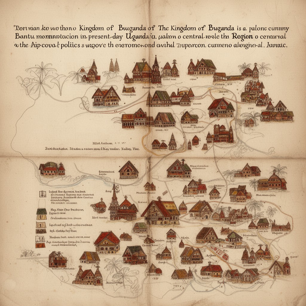 AI-generated illustration of Kingdom of Buganda