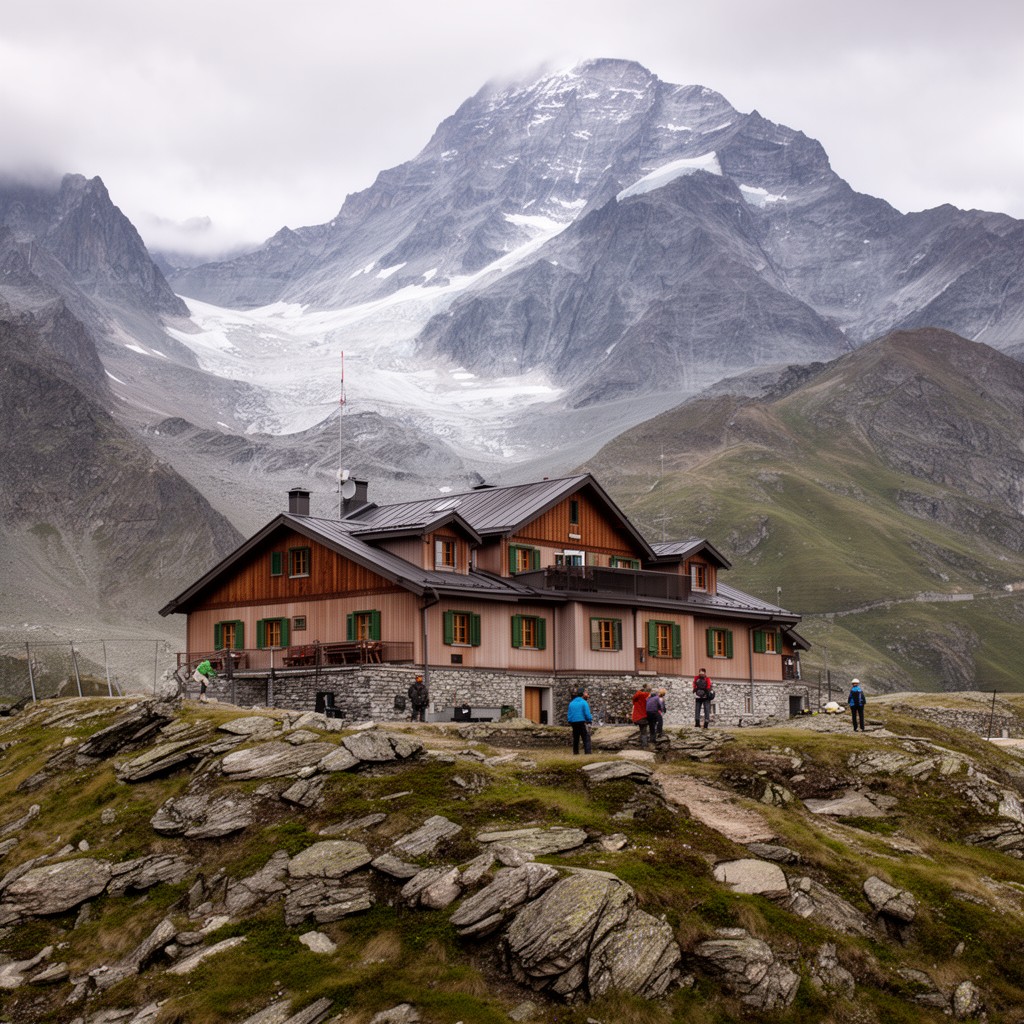 AI-generated illustration of Erzherzog-Johann-Hütte