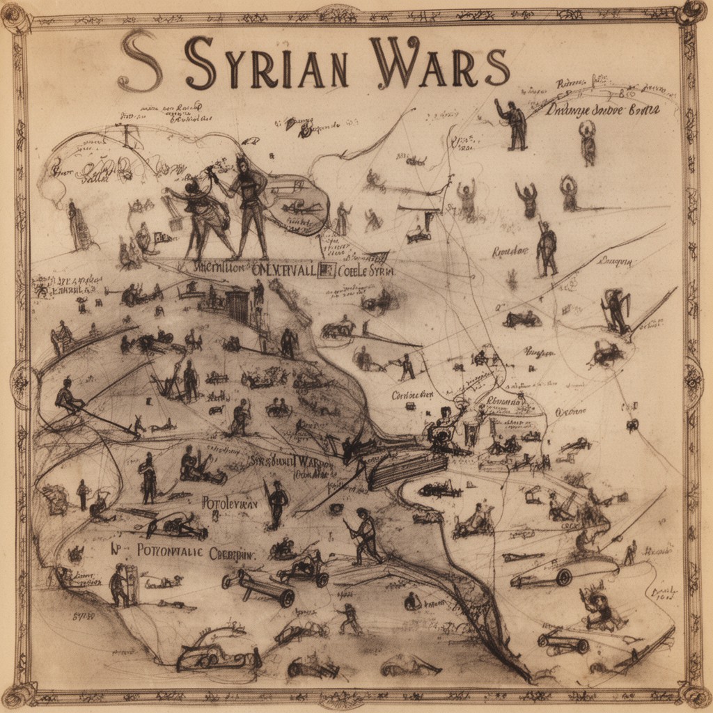 AI-generated illustration of Syrian Wars