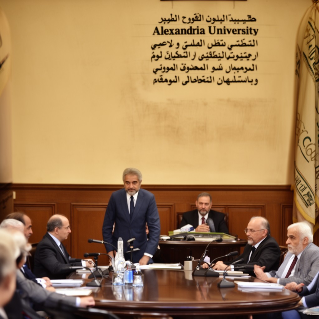 AI-generated illustration of President of Alexandria University