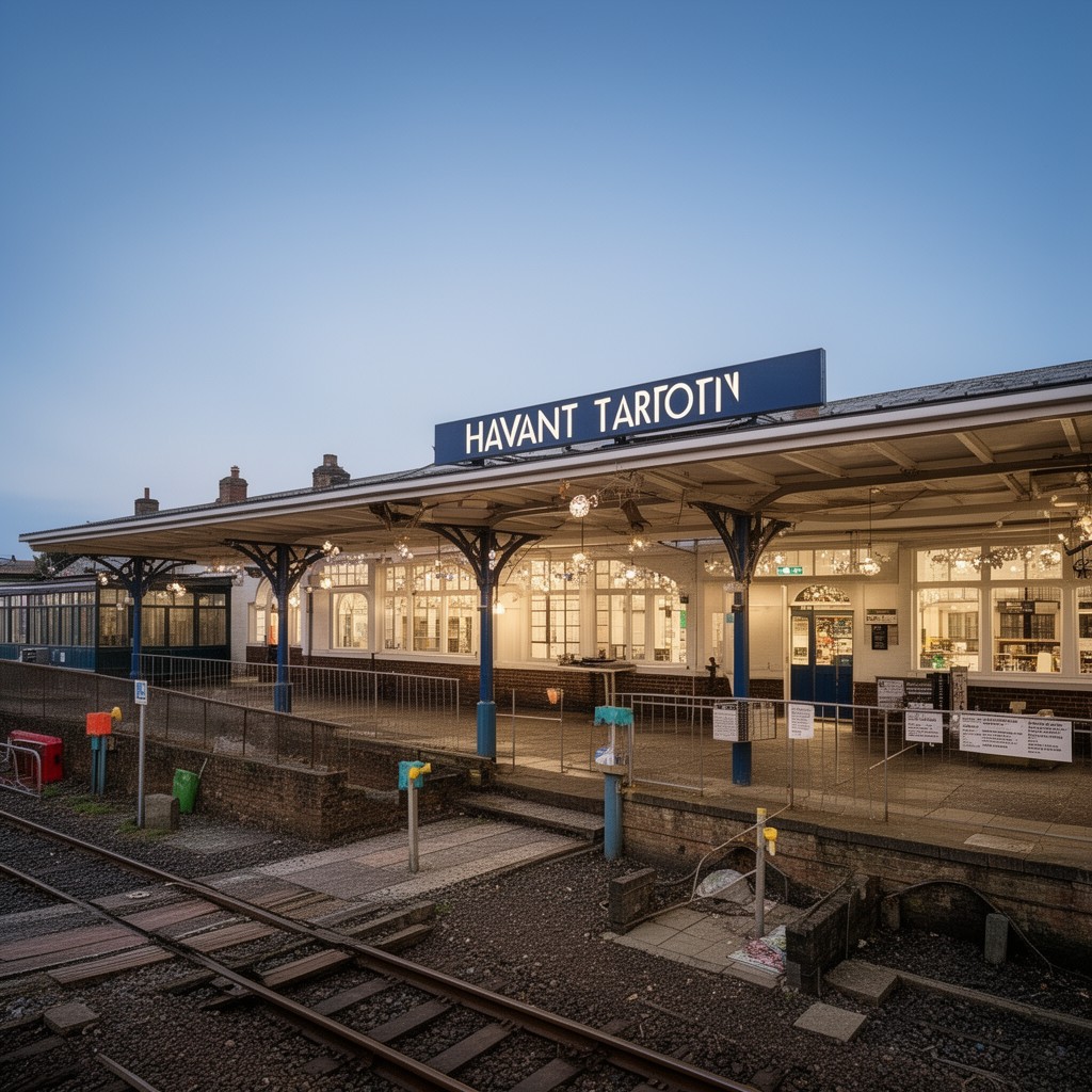AI-generated illustration of Havant railway station