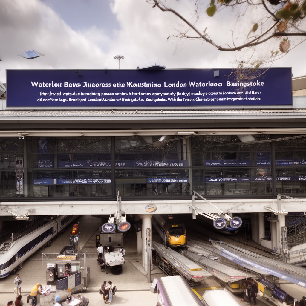 AI-generated illustration of London Waterloo–Basingstoke