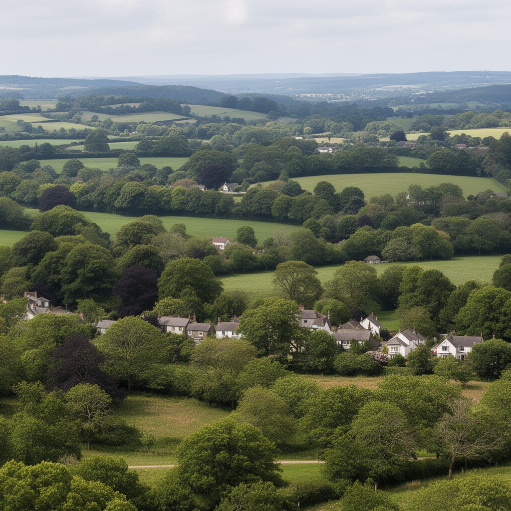 AI-generated illustration of Surrey Hills