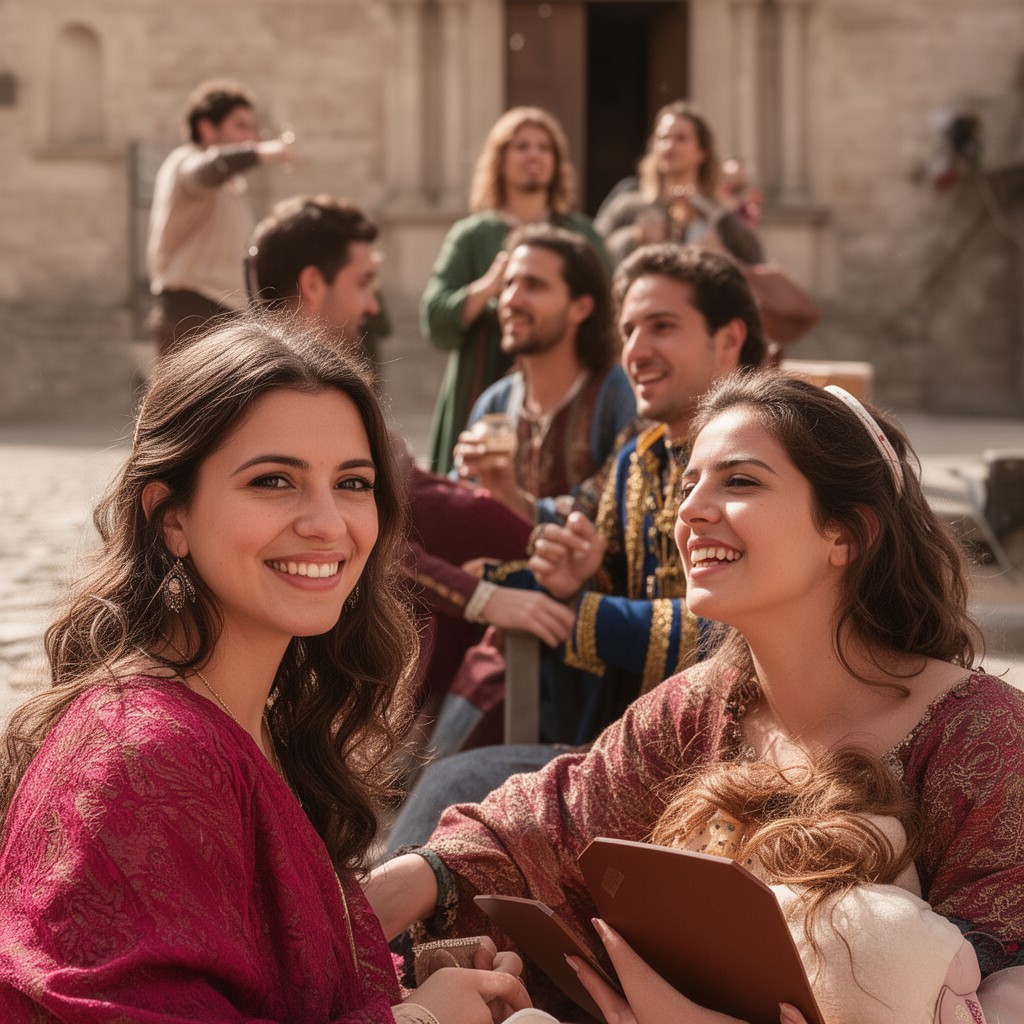 AI-generated illustration of Spaniards