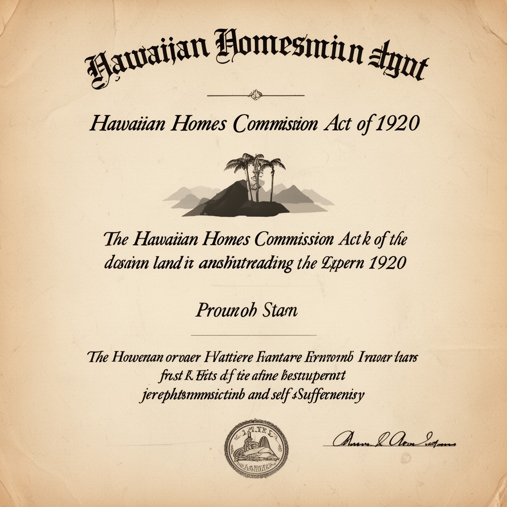 AI-generated illustration of Hawaiian Homes Commission Act of 1920