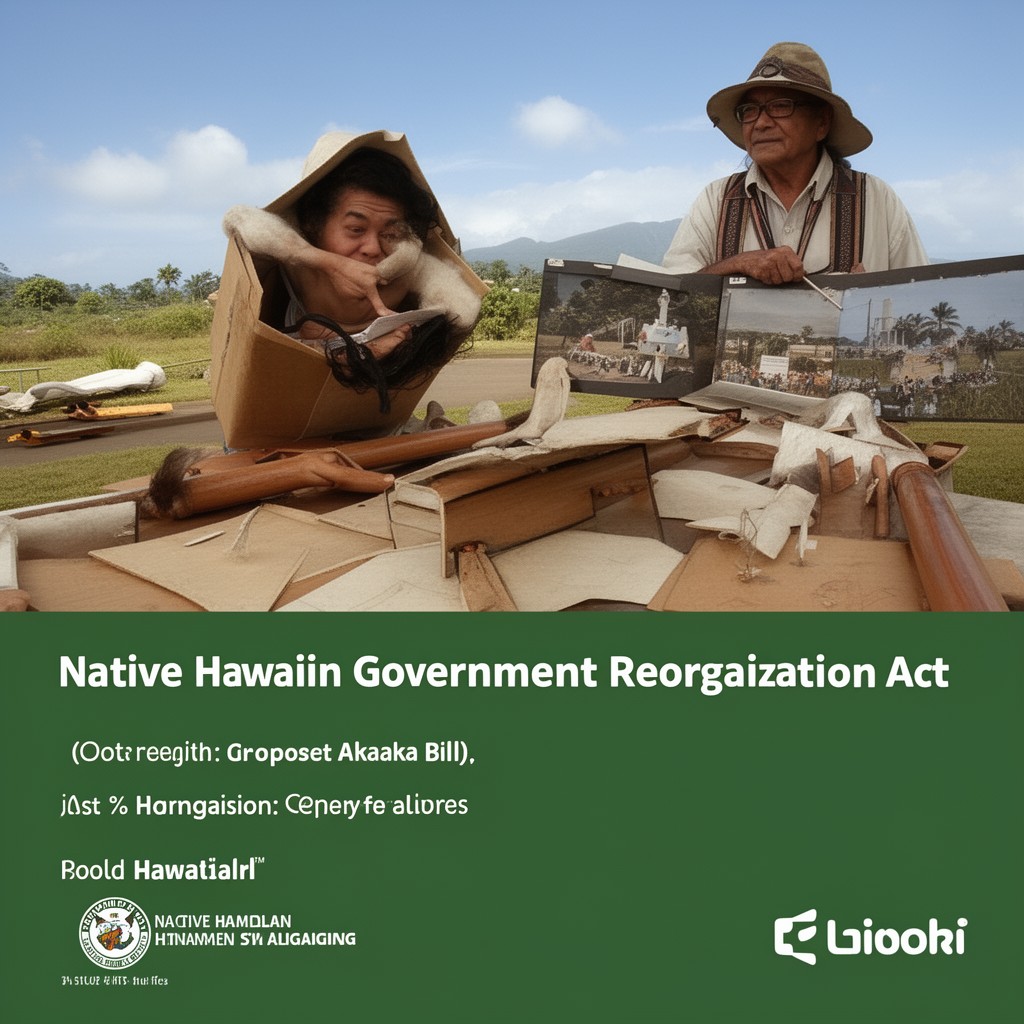 AI-generated illustration of Native Hawaiian Government Reorganization Act (proposed Akaka Bill)