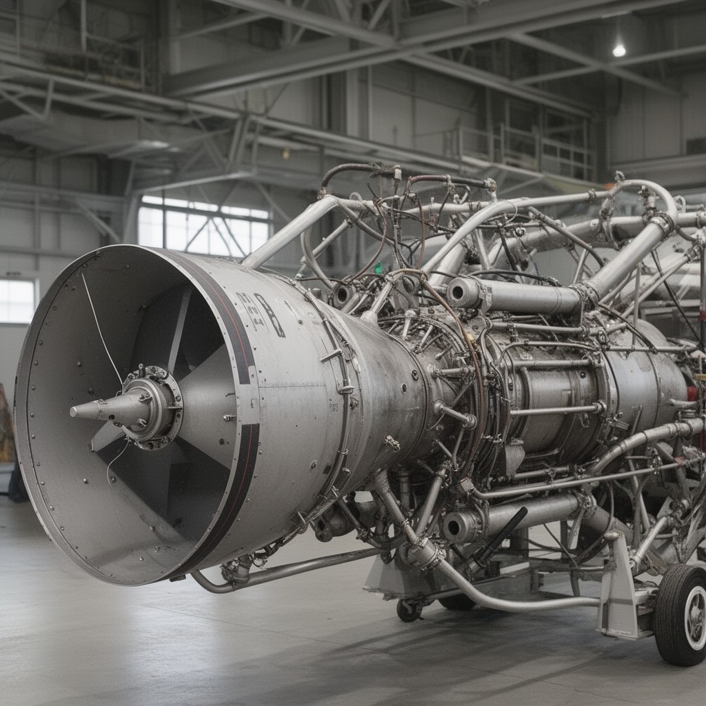 AI-generated illustration of Curtiss-Wright XLR25 rocket engine