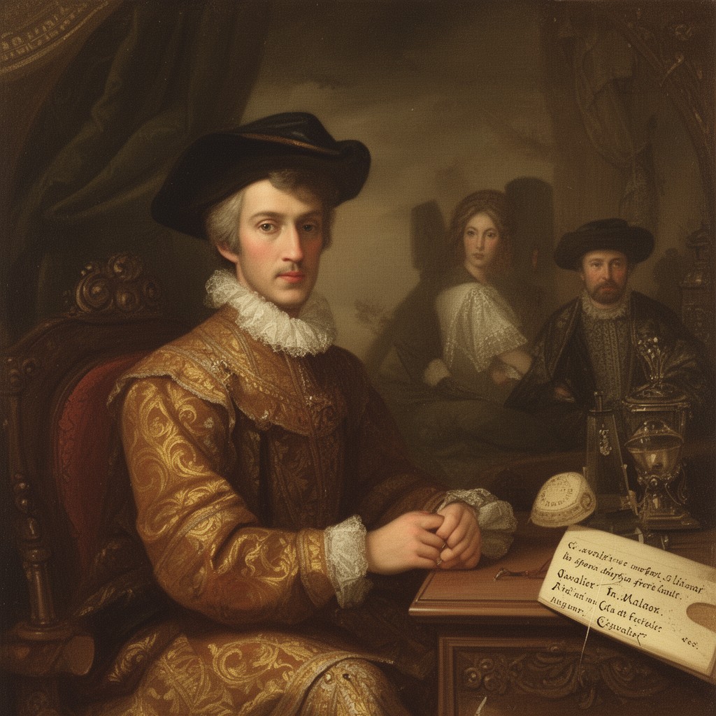 AI-generated illustration of Cavalier poetry