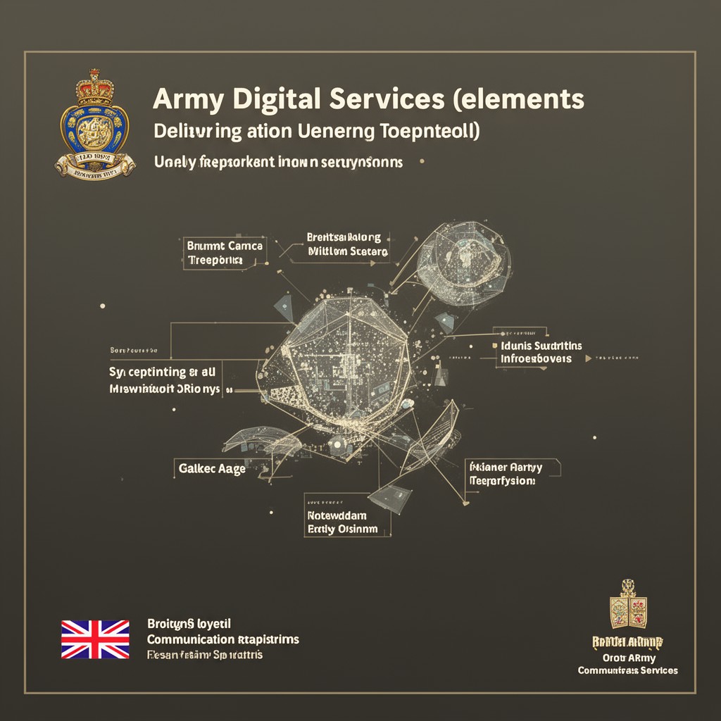 AI-generated illustration of Army Digital Services (elements)