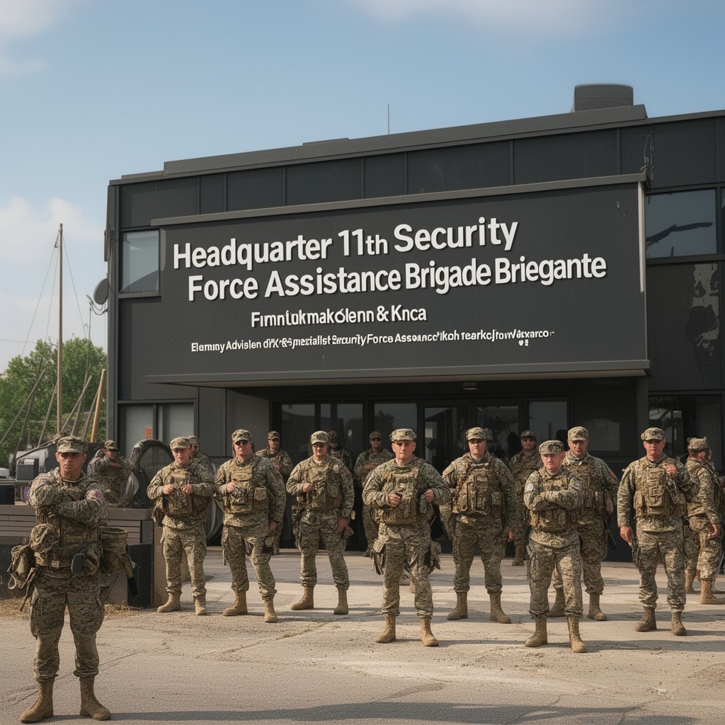 AI-generated illustration of Headquarters 11th Security Force Assistance Brigade (elements)