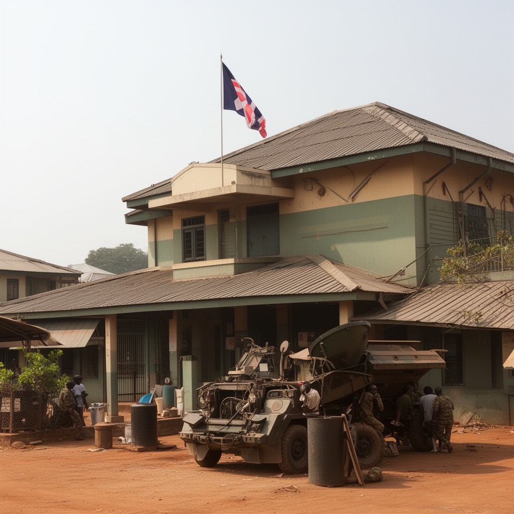 AI-generated illustration of Headquarters British Army Kenya (elements)