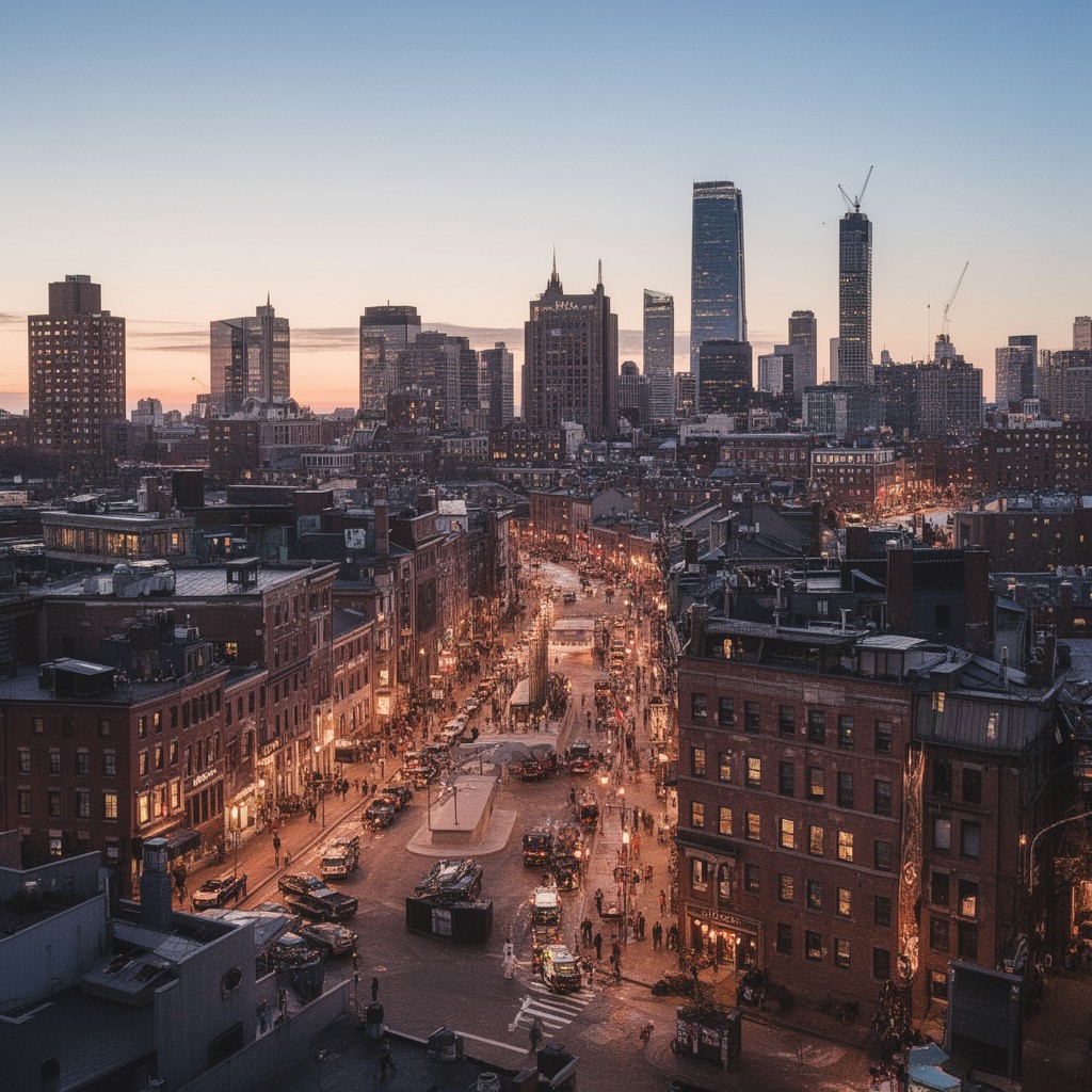 AI-generated illustration of Boston is a major city in New England