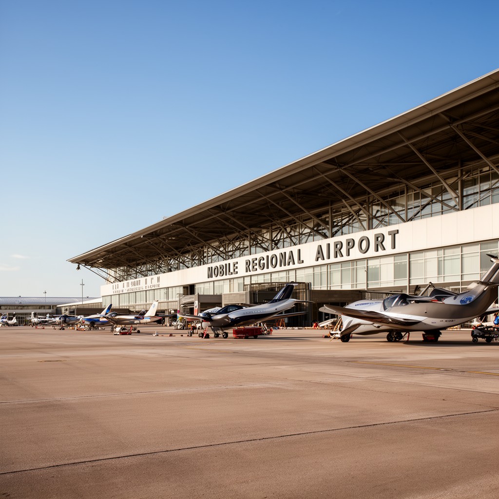 AI-generated illustration of Mobile Regional Airport