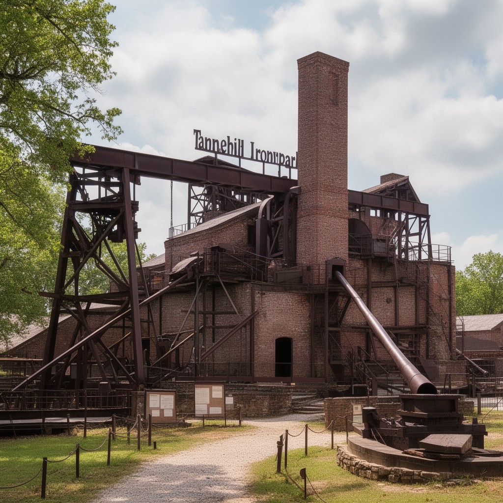AI-generated illustration of Tannehill Ironworks Historical State Park