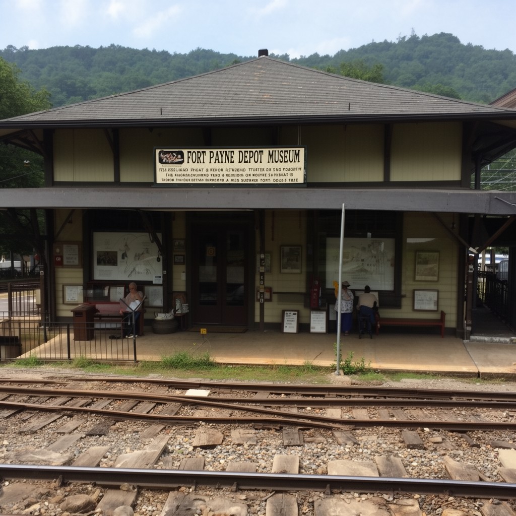 AI-generated illustration of Fort Payne Depot Museum