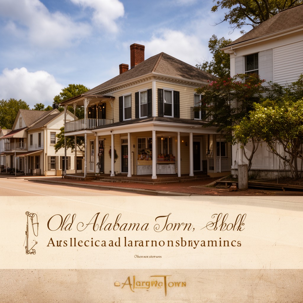 AI-generated illustration of Old Alabama Town