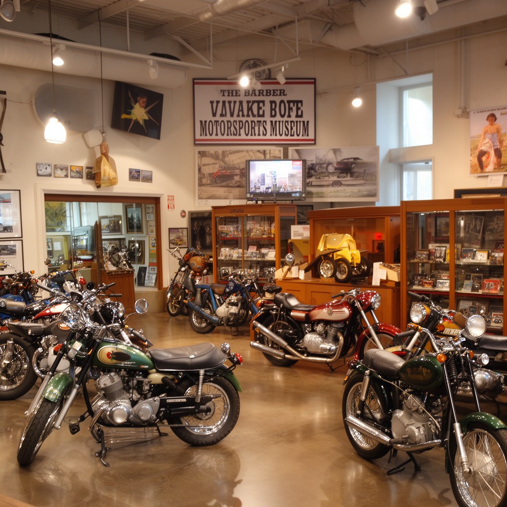 AI-generated illustration of Barber Vintage Motorsports Museum