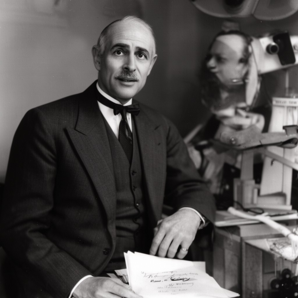 AI-generated illustration of Joseph M. Schenck
